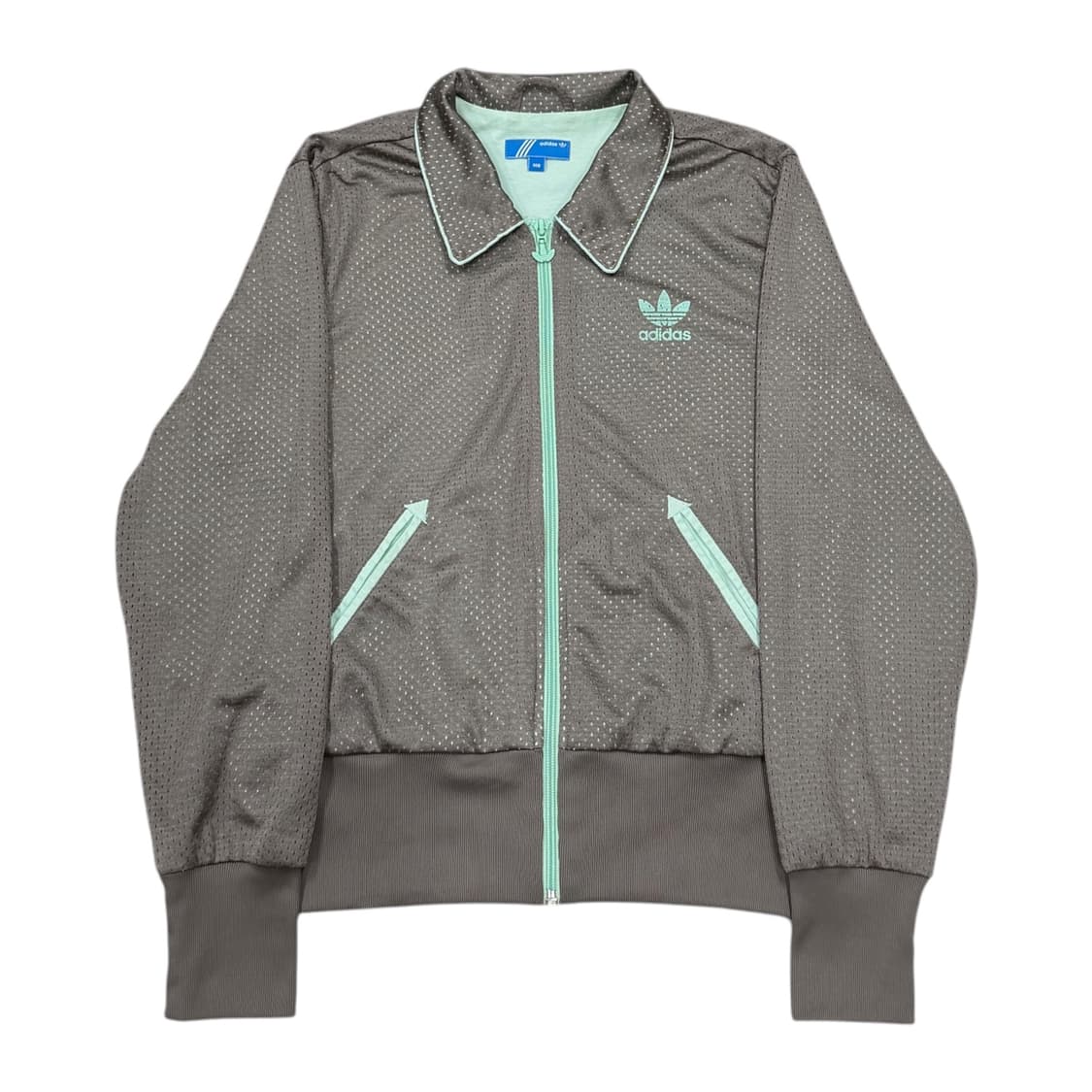 아디다스 빈티지 빅로고 메쉬 코코아 브라운 민트 초코 트랙탑 져지 자켓 상품이미지1