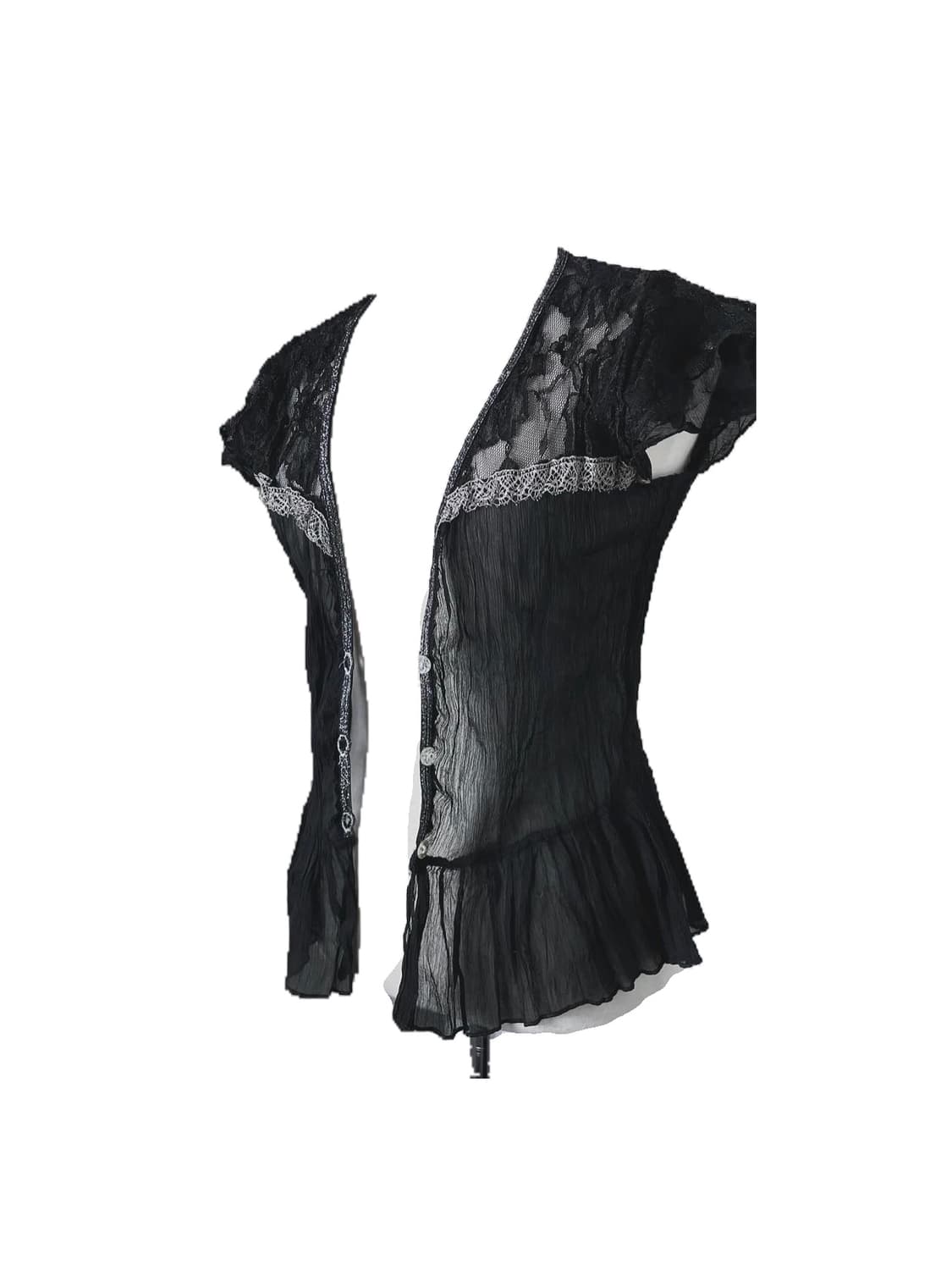 오리엔탈 반팔 시스루 가디건  상품이미지3