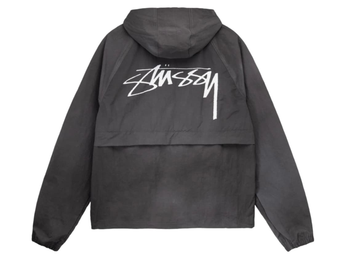 스투시 웨이브 다이 비치 쉘 자켓 블랙 상품이미지2