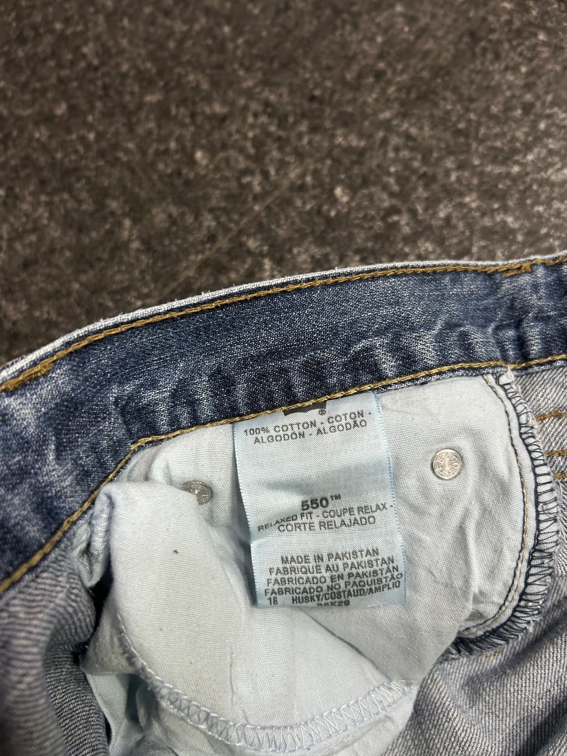 리바이스 550 와이드 데님팬츠 청바지 남성 36인치 상품이미지7