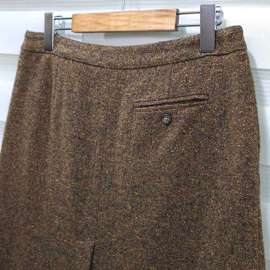 SPORTMAX 실크 보카시울 스커트- 실측확인 상품이미지6