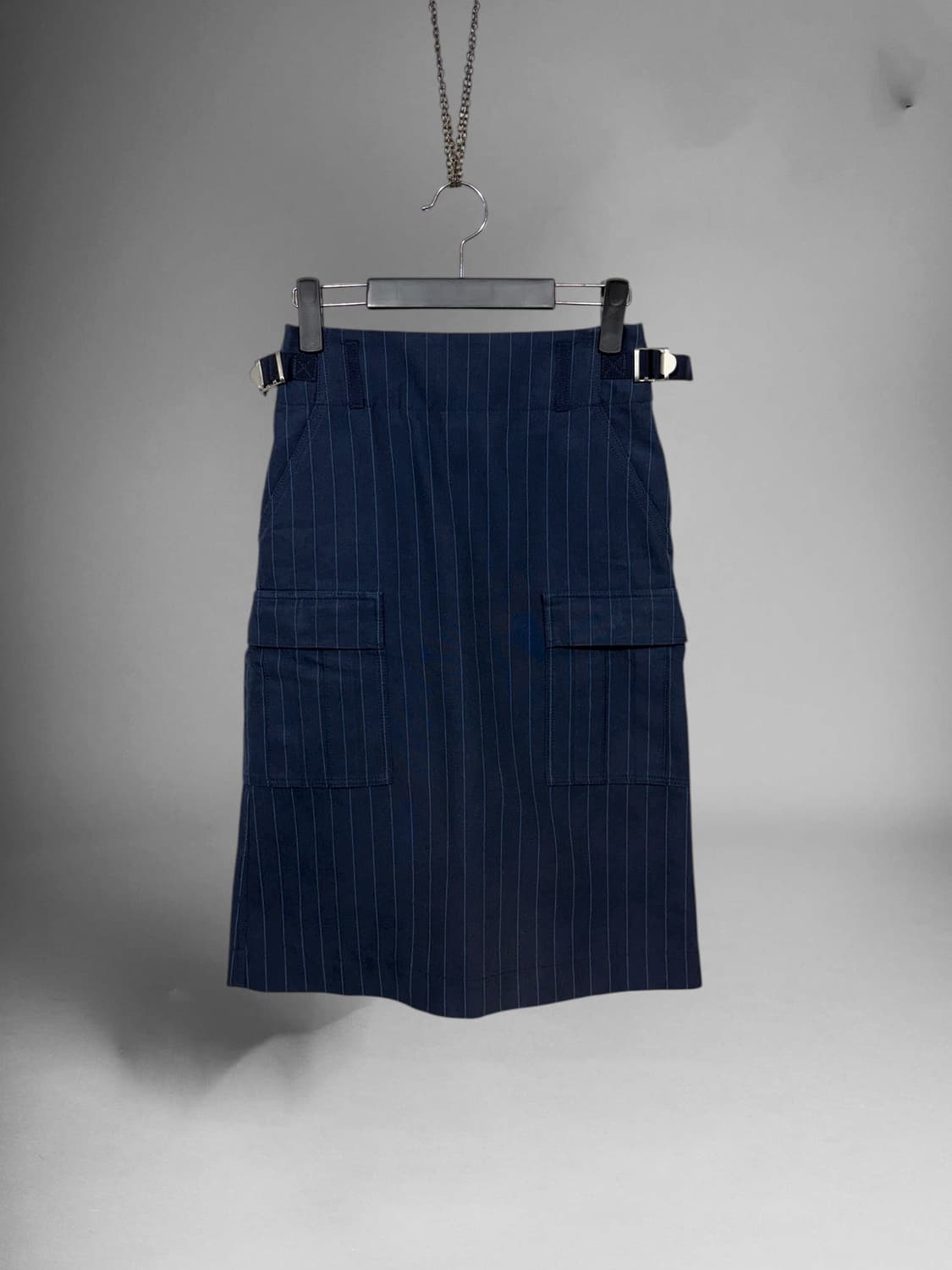 SACAI LUCK stripe utility skirt blue  상품이미지2