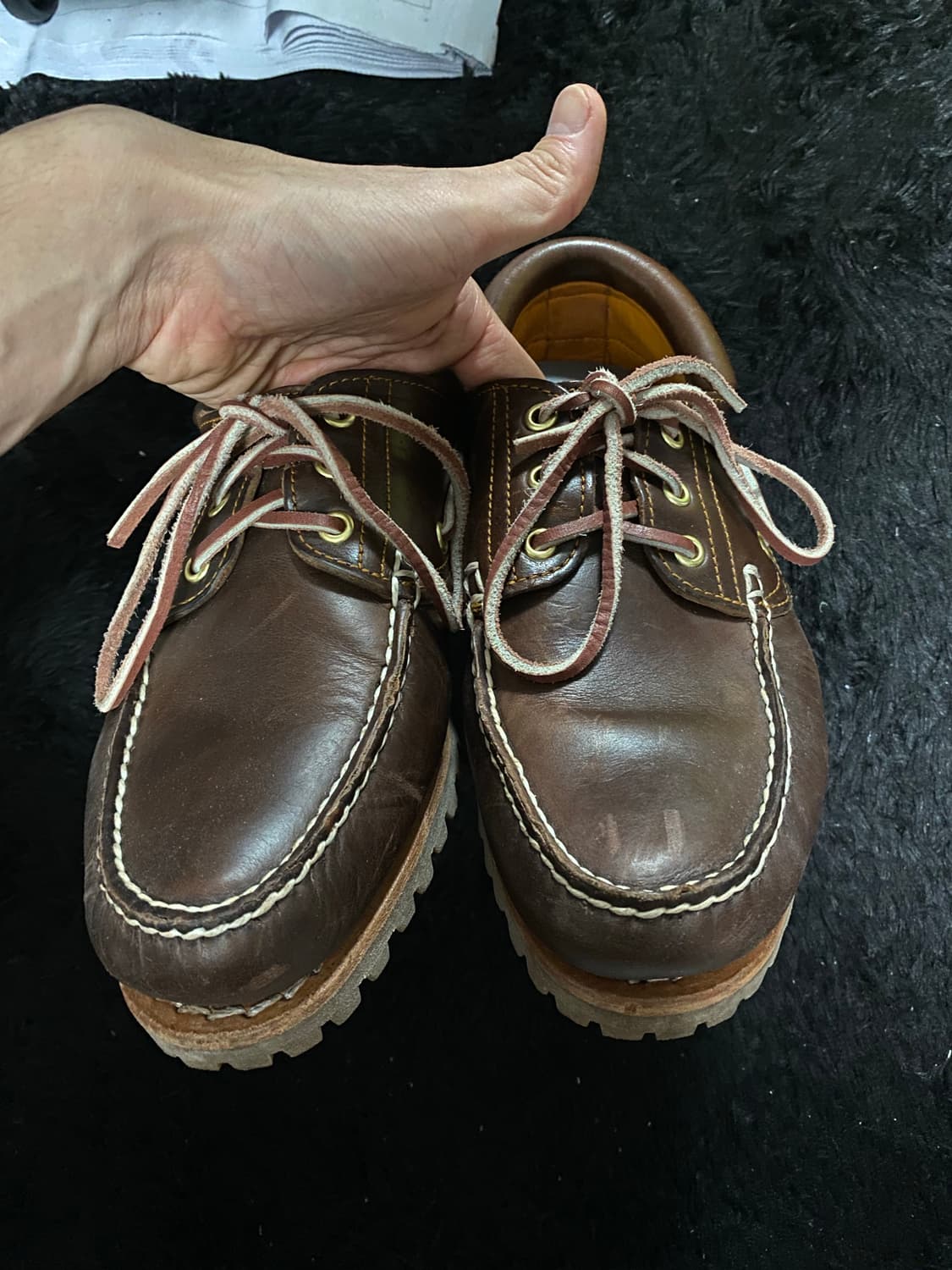 팀버랜드 3아이 보트슈즈 브라운 7.5/eu41 팝니다 상품이미지1