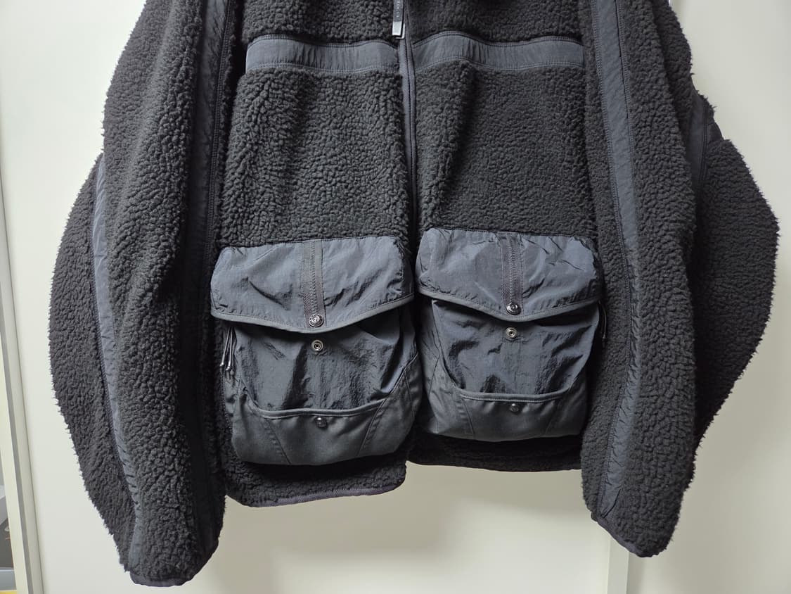 이스트로그x데상트 플리스(후리스)자켓 블랙 XL사이즈 판매 상품이미지3