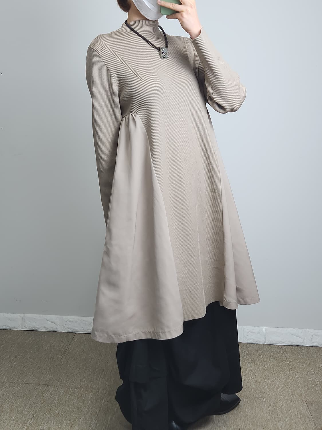 골지 셔링 원피스 상품이미지5