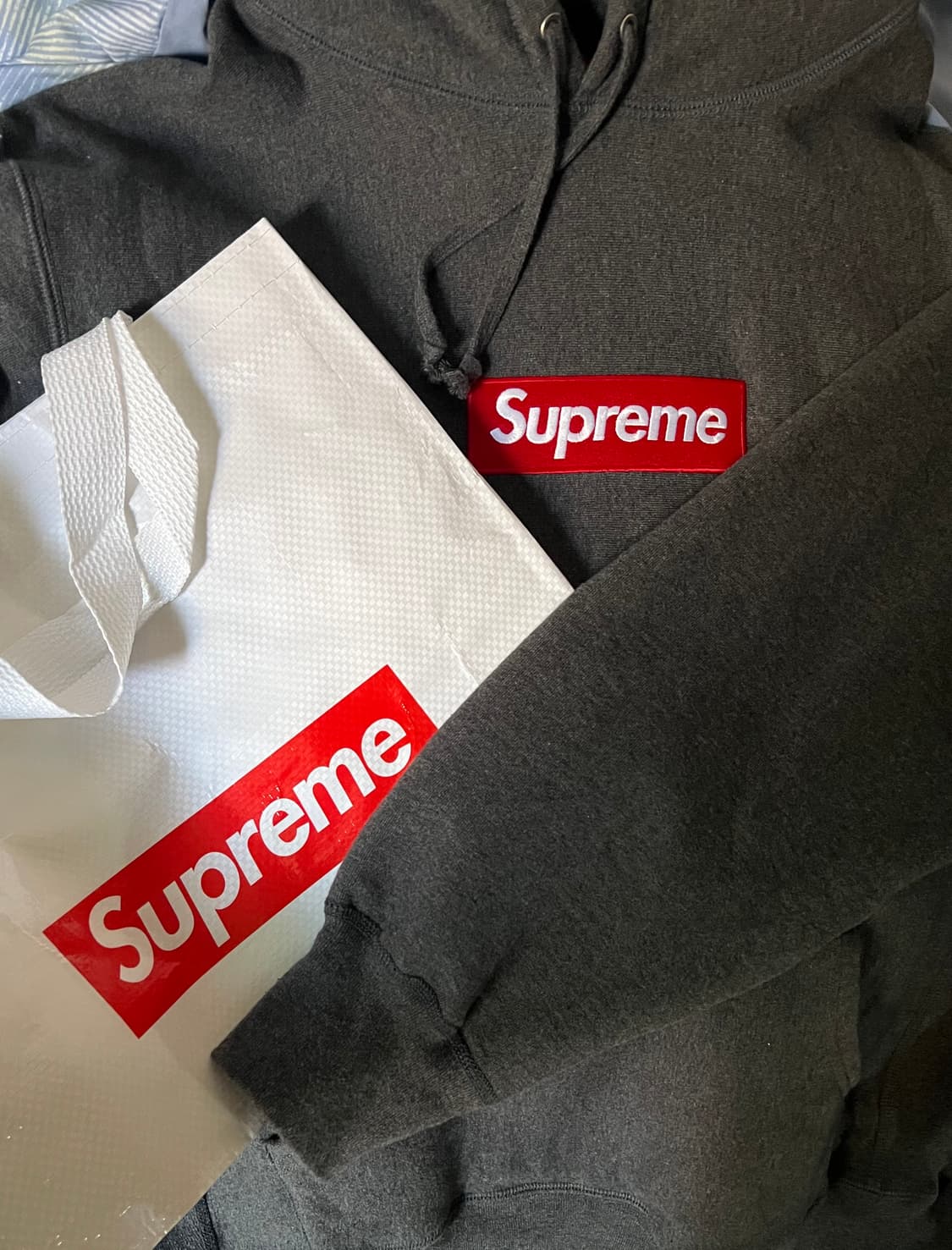 슈프림 박스 로고 후드 차콜 L 상품이미지2