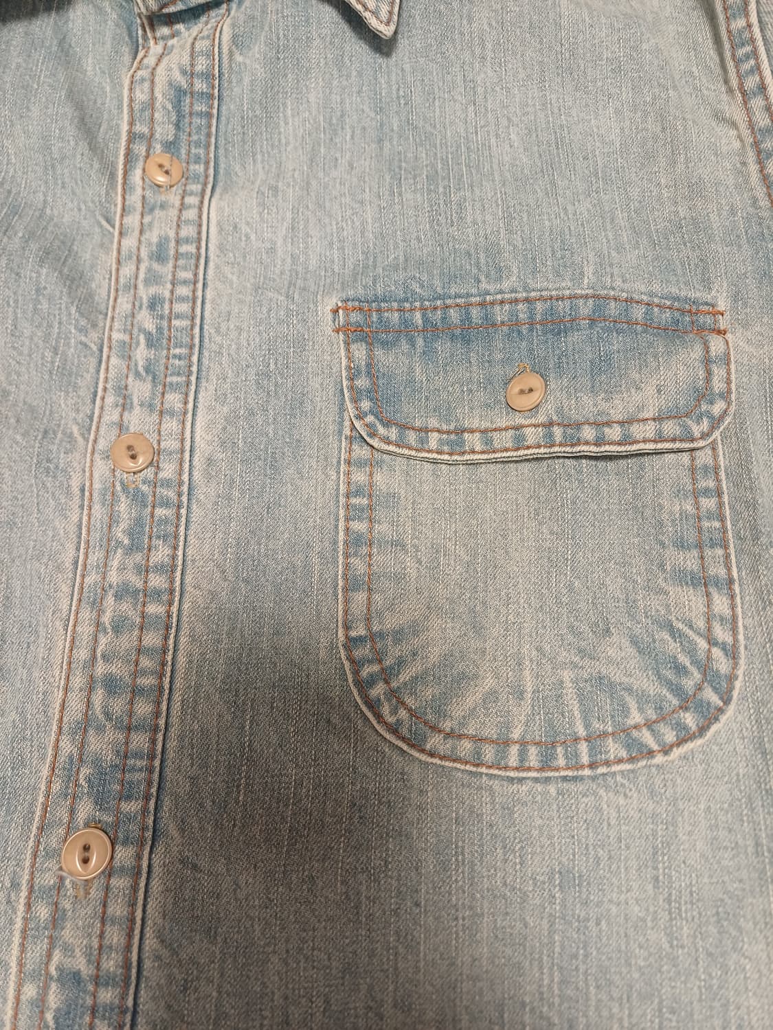 ZETTA(제타) 슬림핏 연청 데님 웨스턴 셔츠 상품이미지6