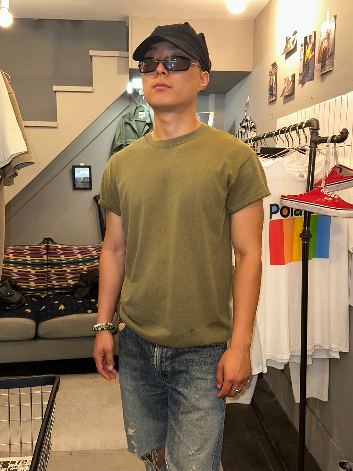 American Duke material cotton T-shirt 상품이미지1