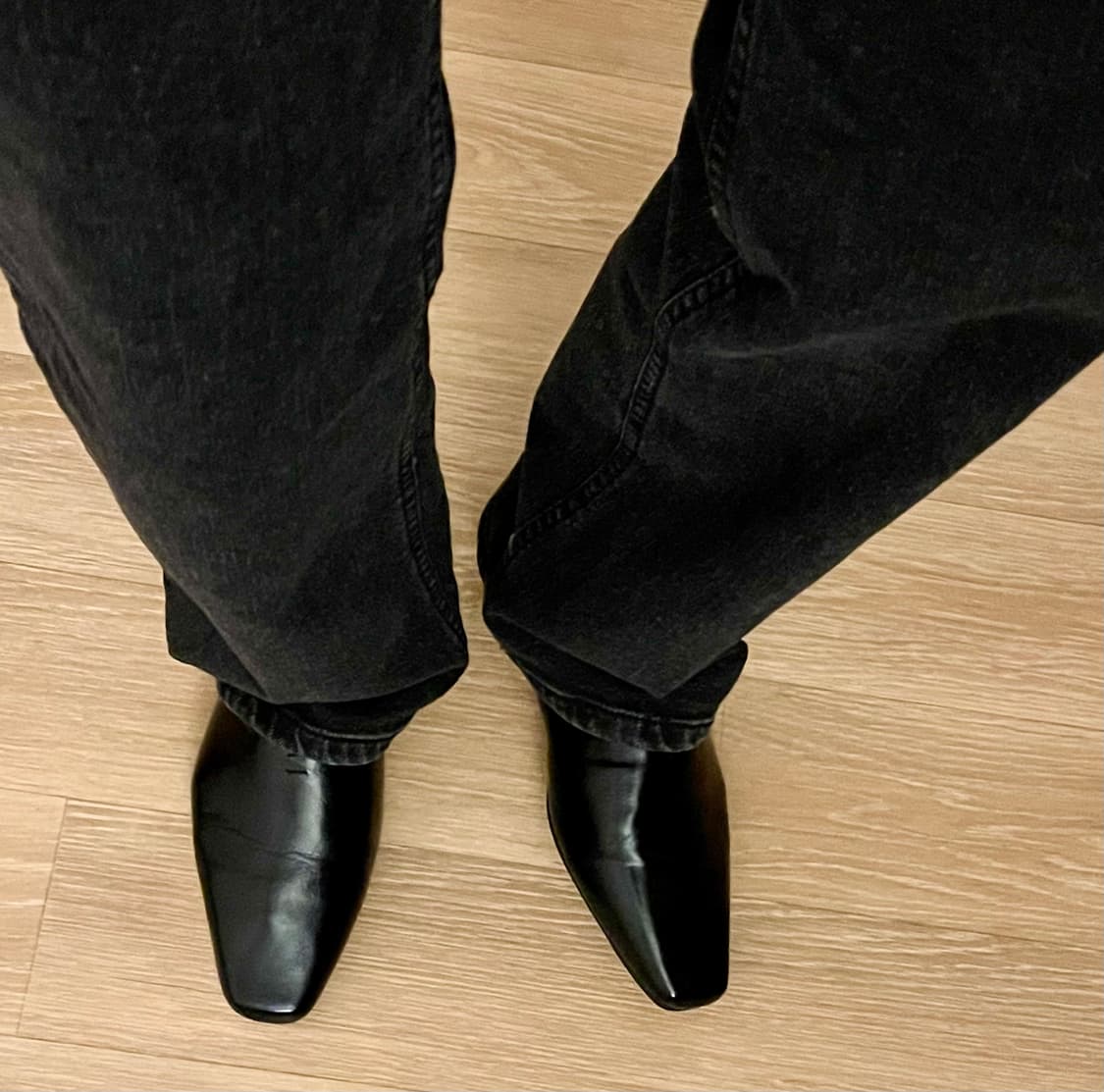 도매택/스퀘어 토 사이드 밴딩 플랫 (38/240) 상품이미지10