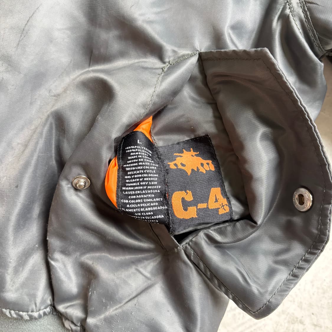 C-4 MA-1 리버시블 빈티지 플라이트 자켓 L 상품이미지5