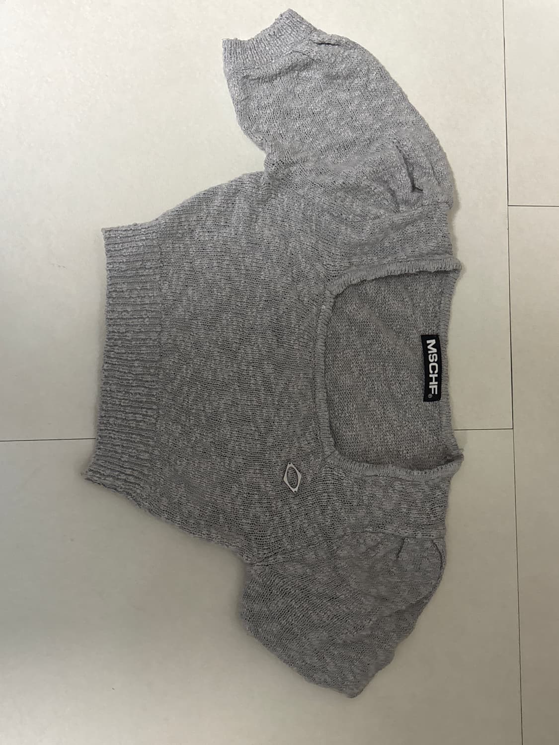 미스치프 반팔니트 (그레이) 상품이미지1