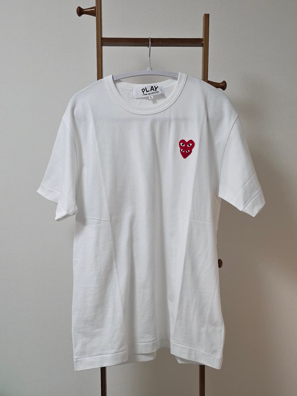 [새상품]꼼데가르송 더블하트 티셔츠 L 상품이미지1