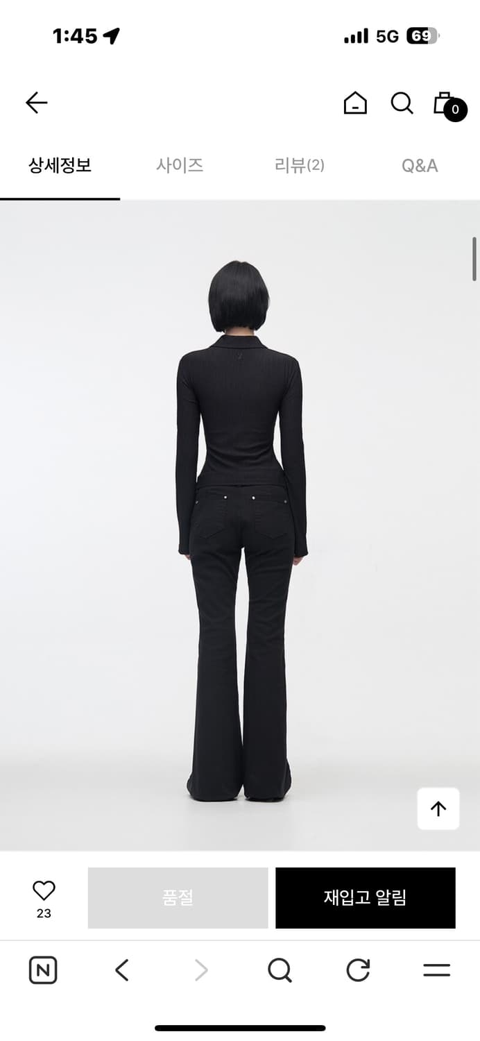 유즈 플리츠 슬림 훅 클로징 셔츠(블랙) 상품이미지5