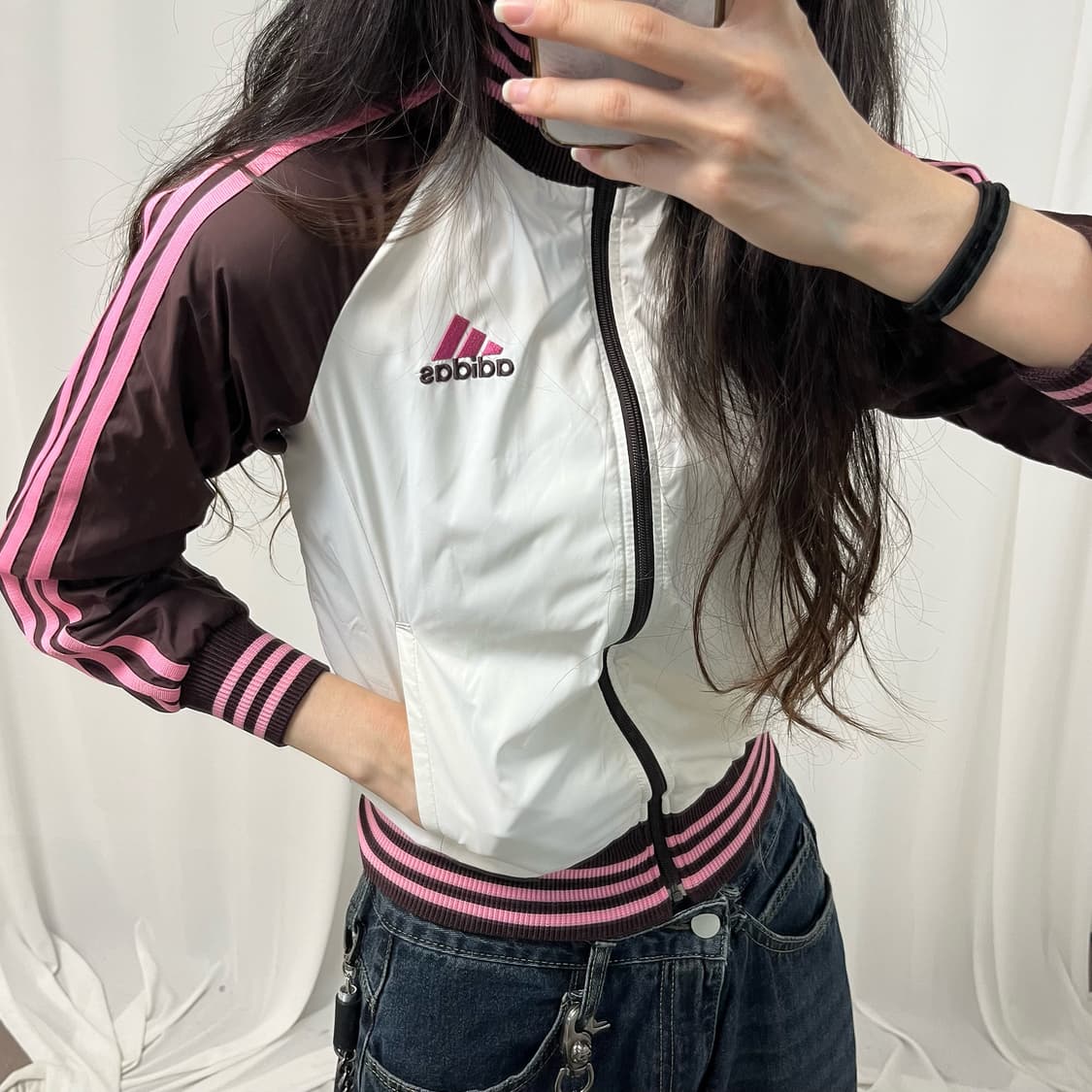 Adidas  brown pink windbreaker 상품이미지3