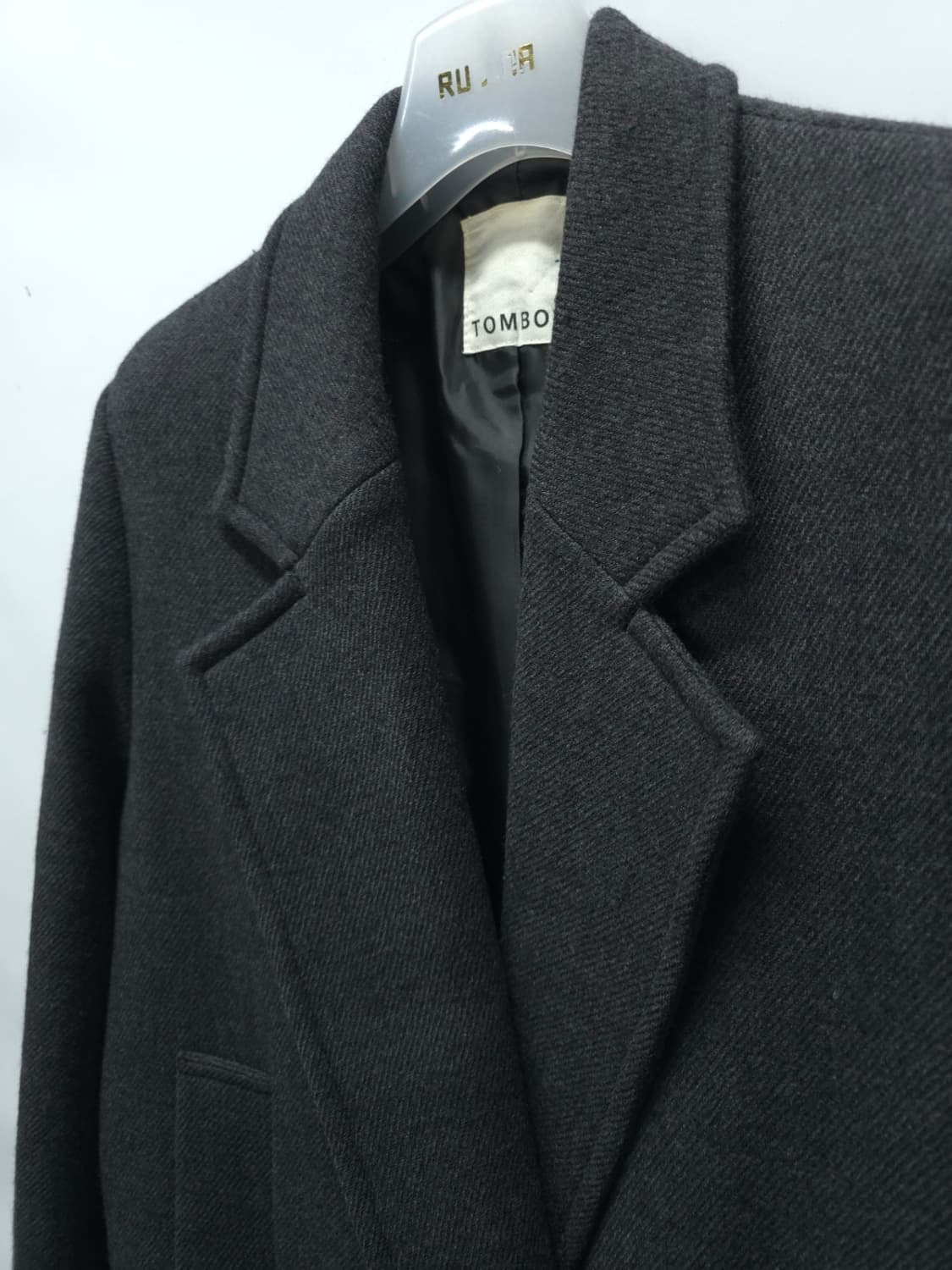 톰보이 여성 울100% 다크그레이 더블 버튼 코트(66) 상품이미지6