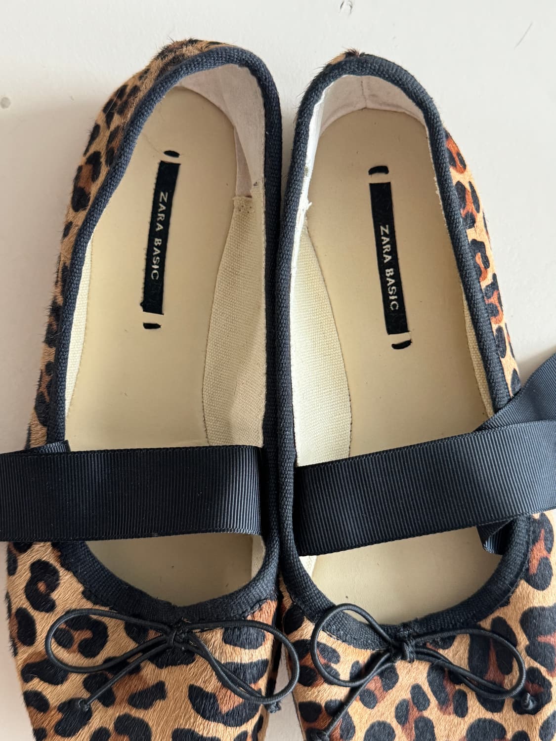 Zara Calfskin Leopard Balerina Shoes 상품이미지3