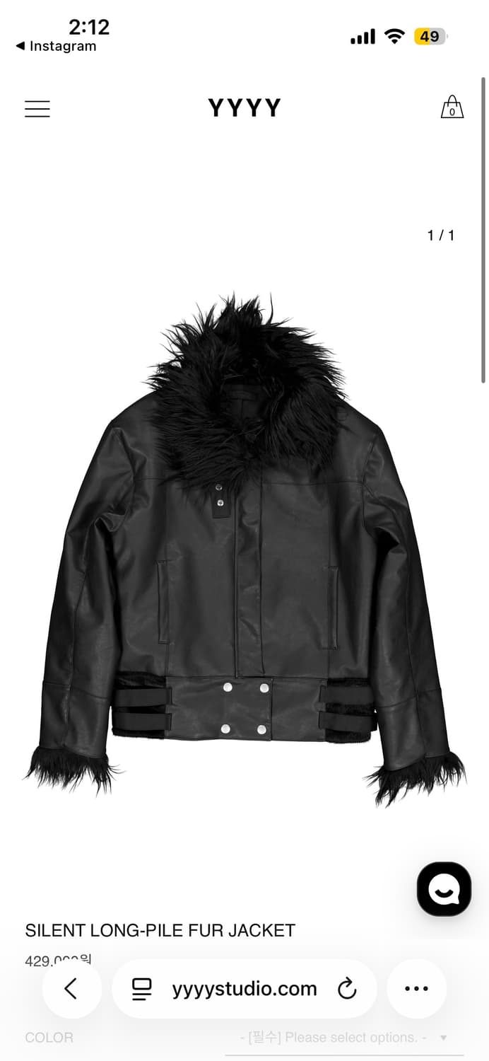 YYYY SILENT LONG-PILE FUR JACKET 2사이즈 상품이미지1