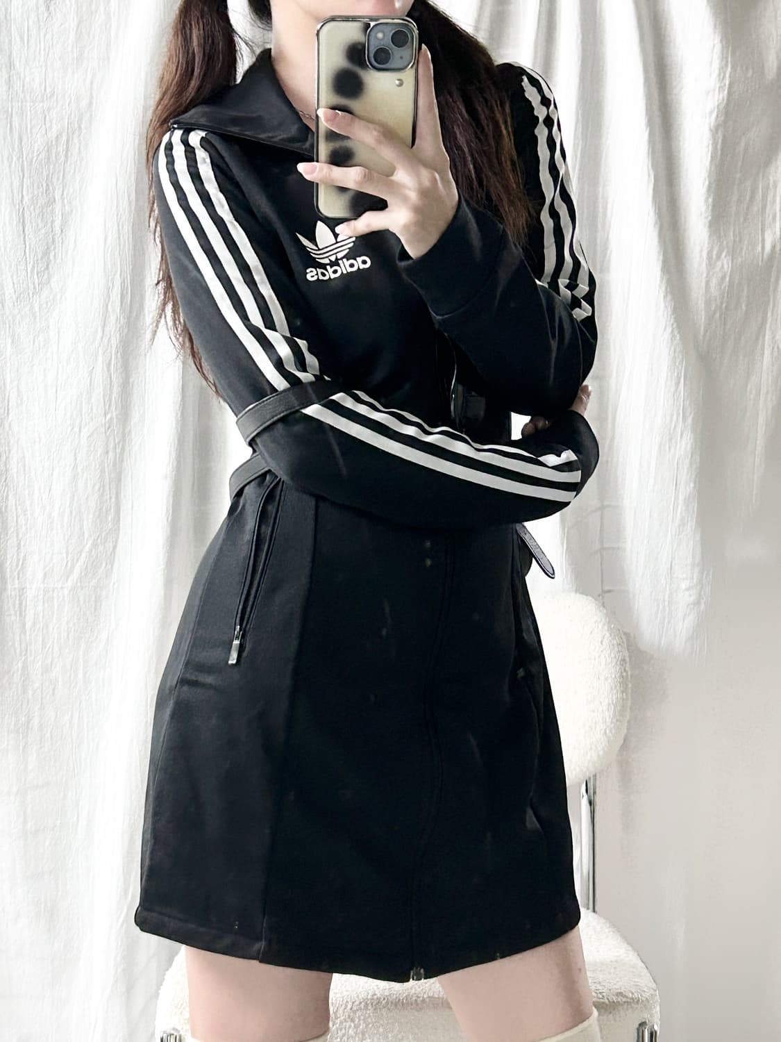 아디다스 블랙 유로파 져지 원피스 상품이미지2