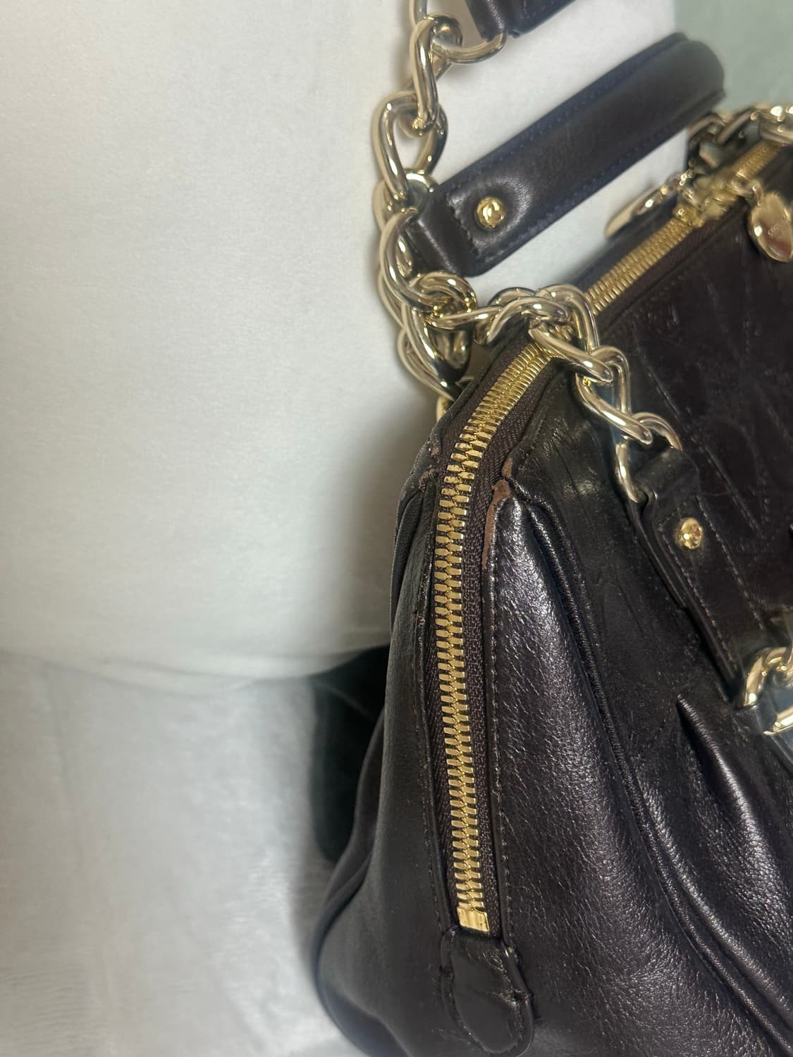 빈티지 러브캣 하트 퀼팅 핸드백 토트백 갸루 모리 상품이미지3