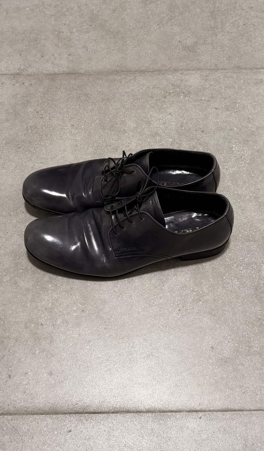 프라다 플레인토 레더 더비슈즈 상품이미지4