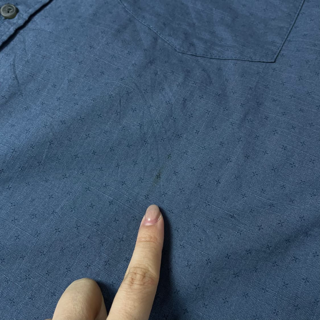 랭글러 애쉬블루 마이크로 패턴 원포켓 긴팔 셔츠 2XL 상품이미지5