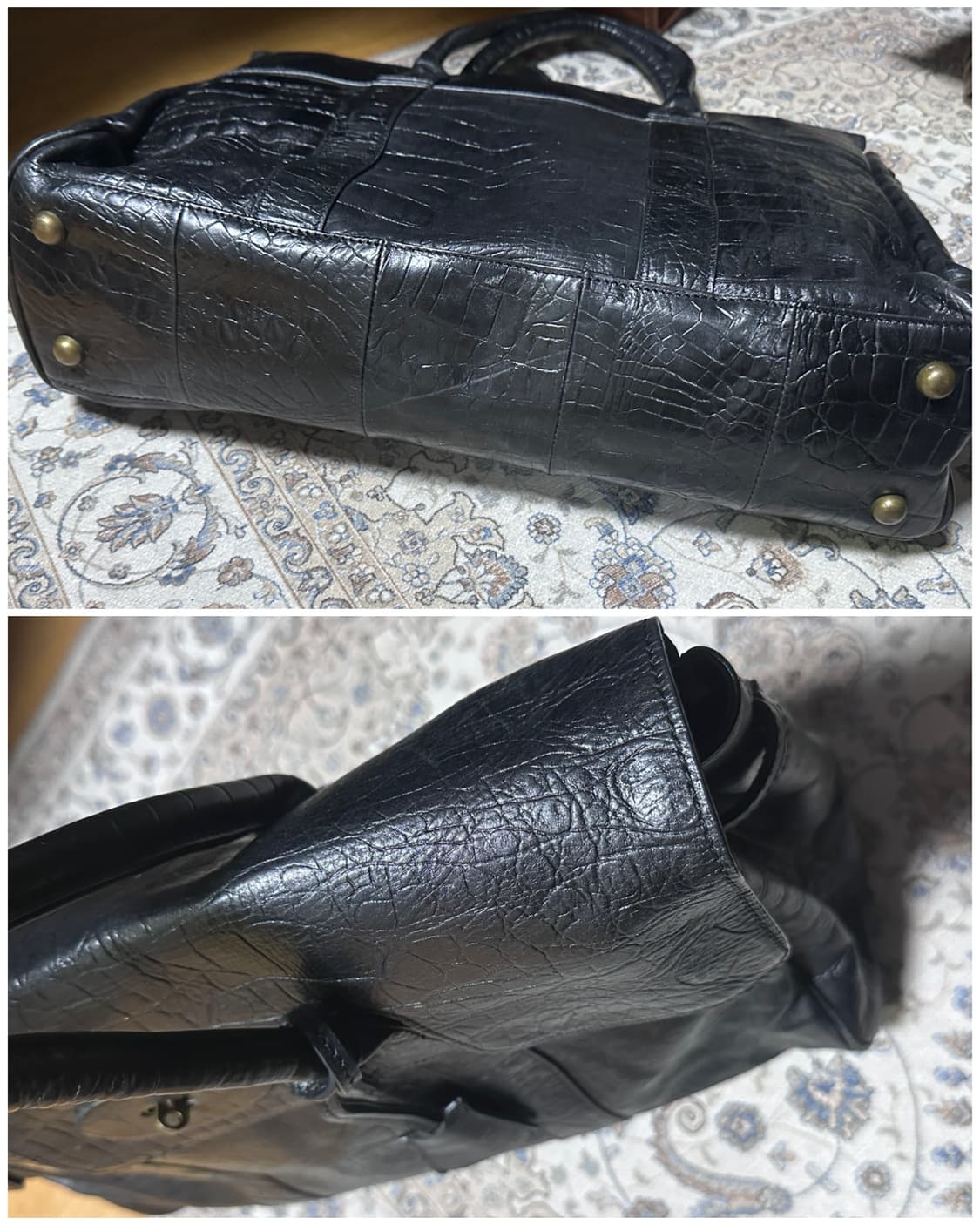 빈티지 소가죽 빅 토트백 남여공용 상태 최상 상품이미지5