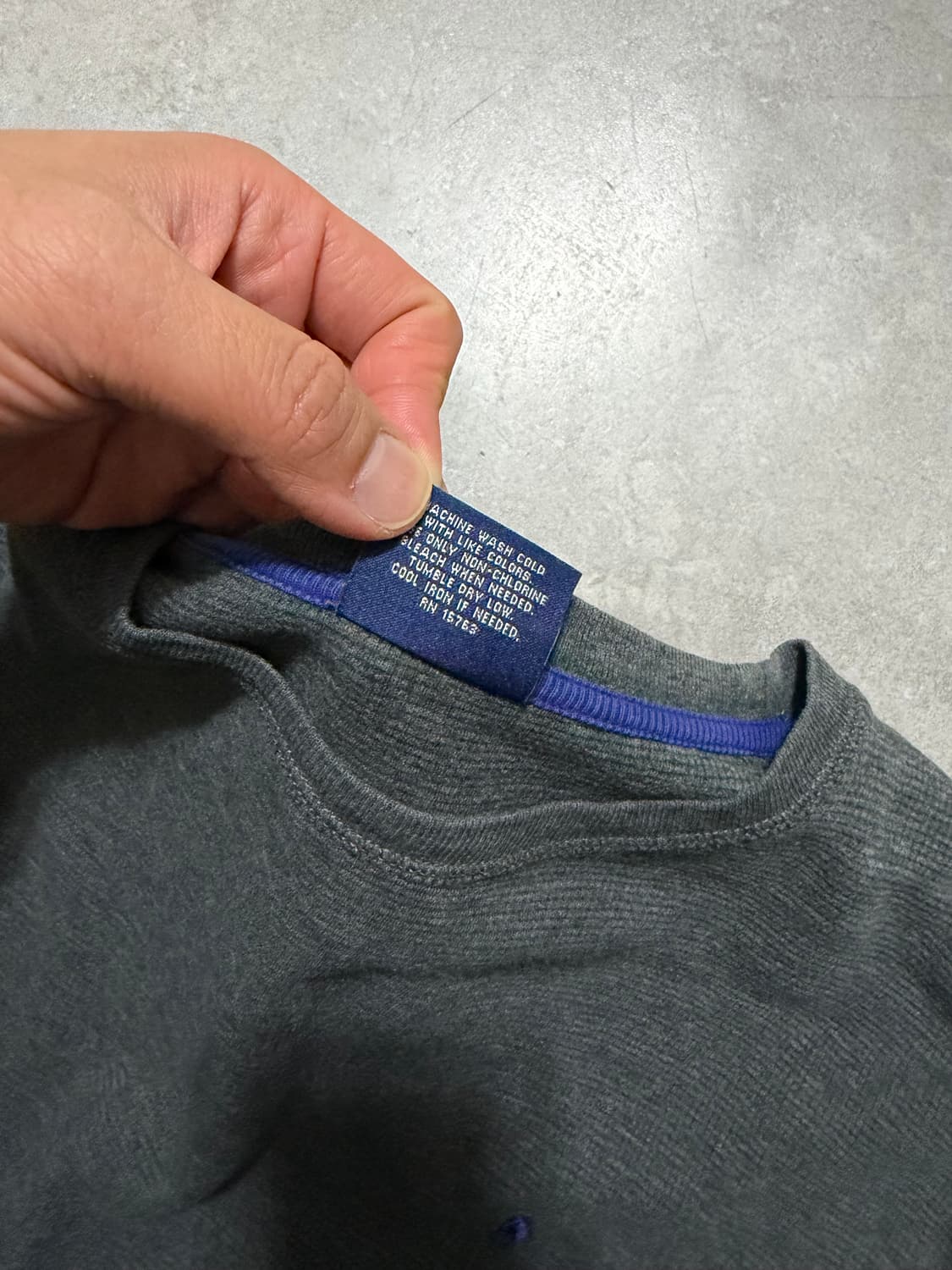 00s 랄프로렌폴로  딥그레이 와플코튼 빈티지 롱슬리브 티셔츠  109s 상품이미지4