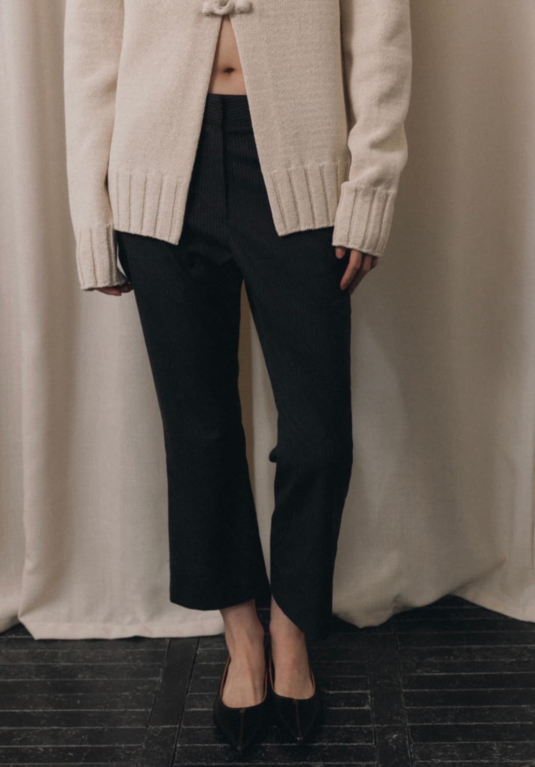 게드 STRIPE CAPRI PANTS  상품이미지1