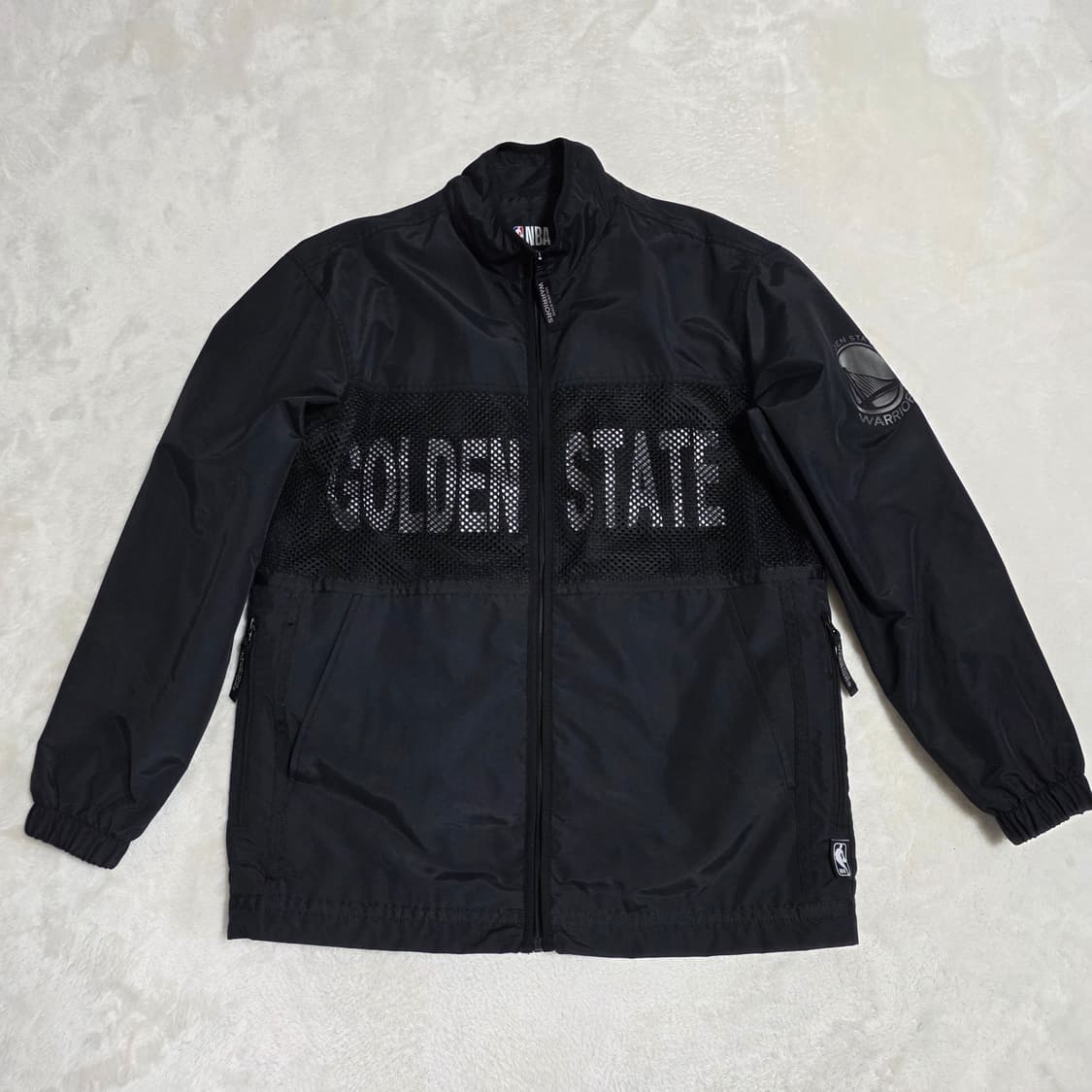 (L)NBA 골든스테이트 워리어스 블랙 바람막이 점퍼 상품이미지1