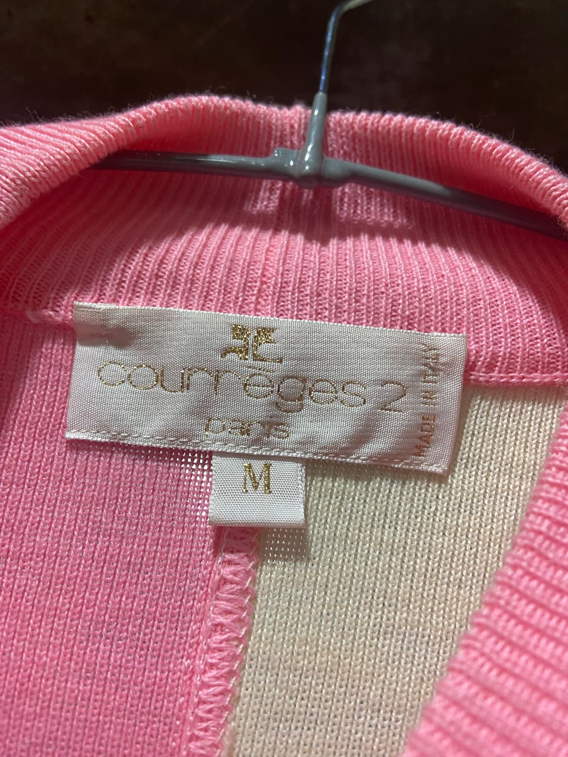80s courreges 꾸레쥬 빈티지 컬러 블럭 니트웨어 상품이미지5