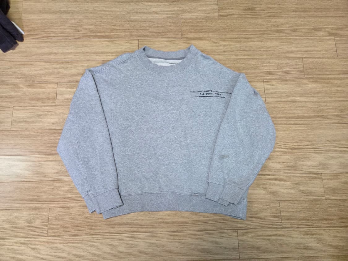 시스템 옴므 래터링 언발 맨투맨 티셔츠 상품이미지2