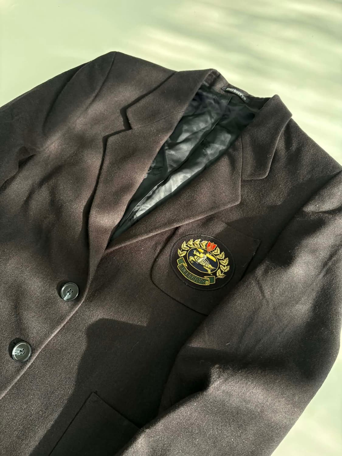 버버리 프로섬 블랙 크레스트 와펜 투버튼 울 블레이져 상품이미지6