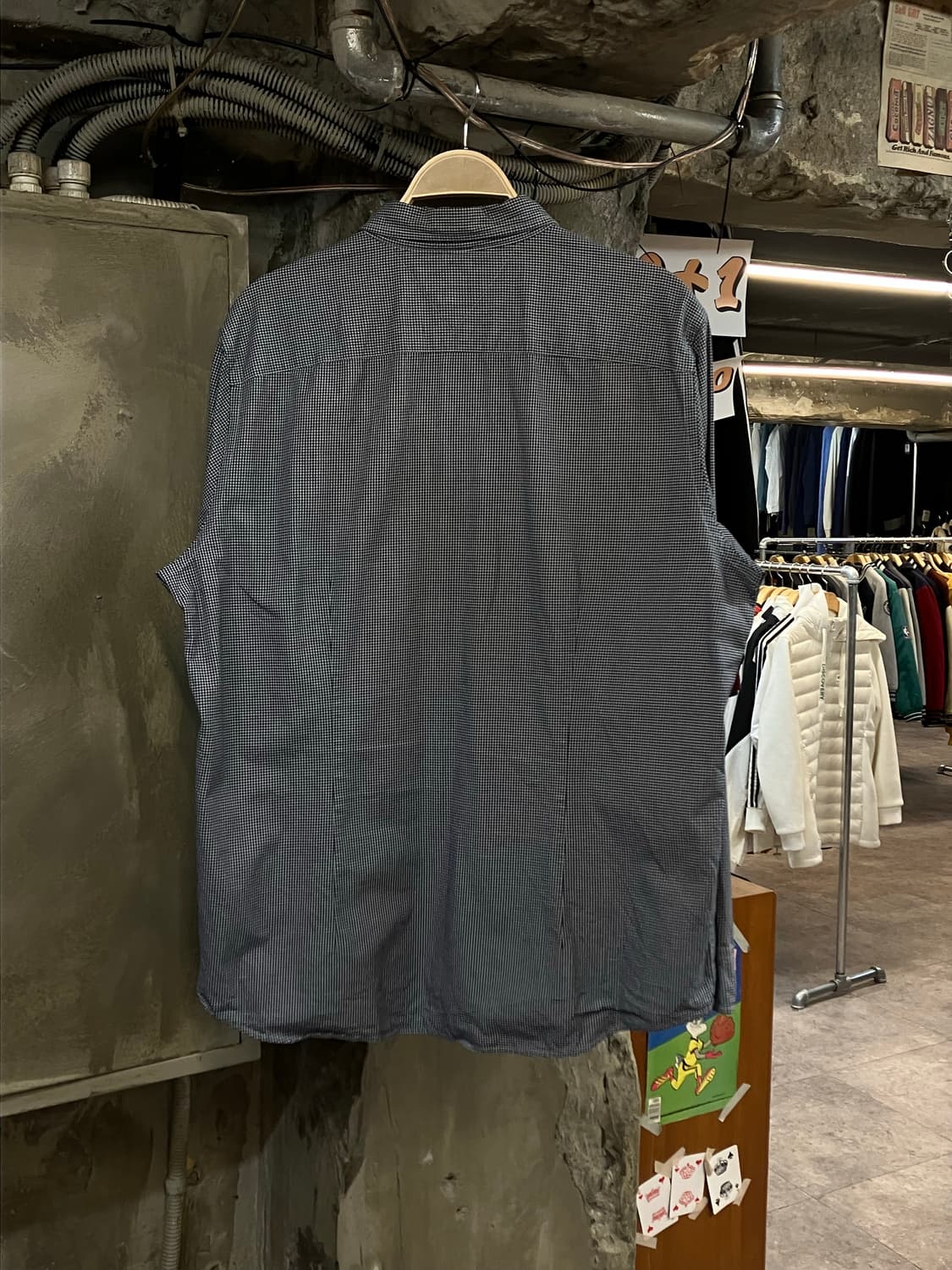 타미힐피거 슬림핏 체크 셔츠 네이비 XXL #csz3621 상품이미지2