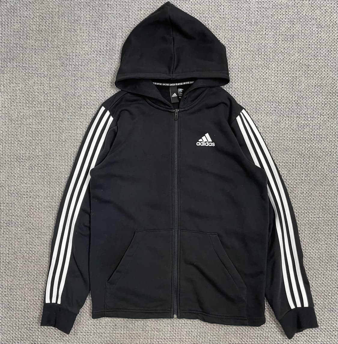 아디다스 삼선 후드집업 블랙 L 상품이미지1