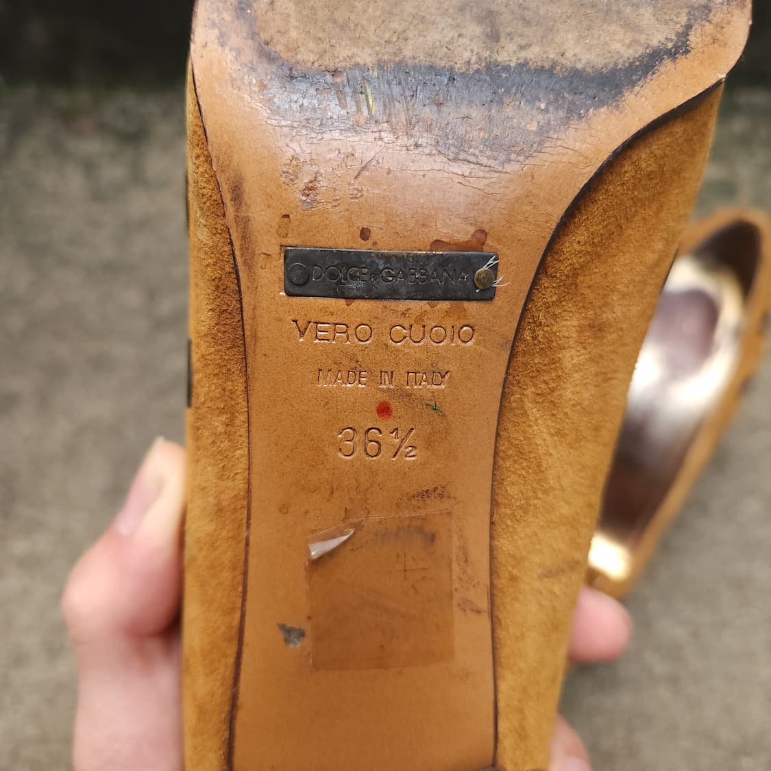 [36.5] Dolce & Gabbana 스웨이드 여성 구두 상품이미지8
