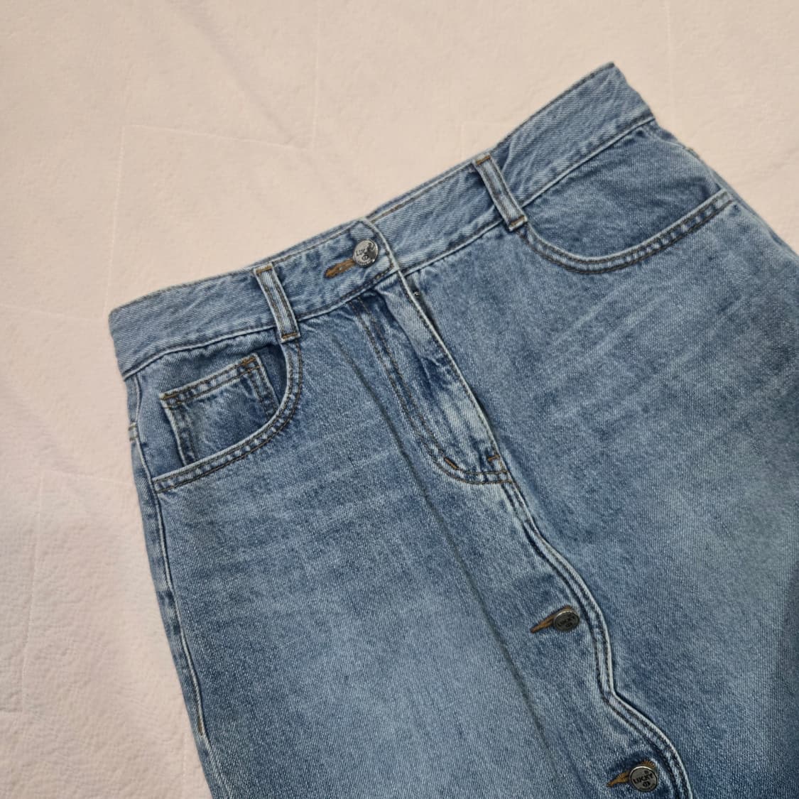 럭키슈에뜨 데님 롱 스커트  상품이미지1