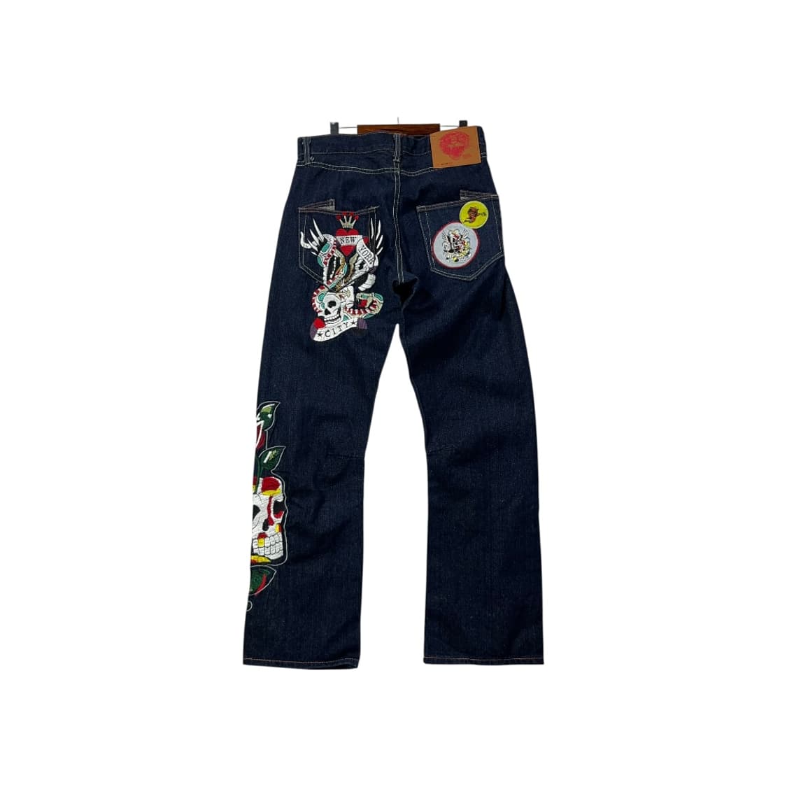 [ED HARDY] 에드하디 스컬 자수 데님팬츠 상품이미지1