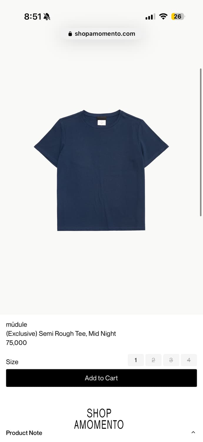 Semi rough tee midnight 4 상품이미지1