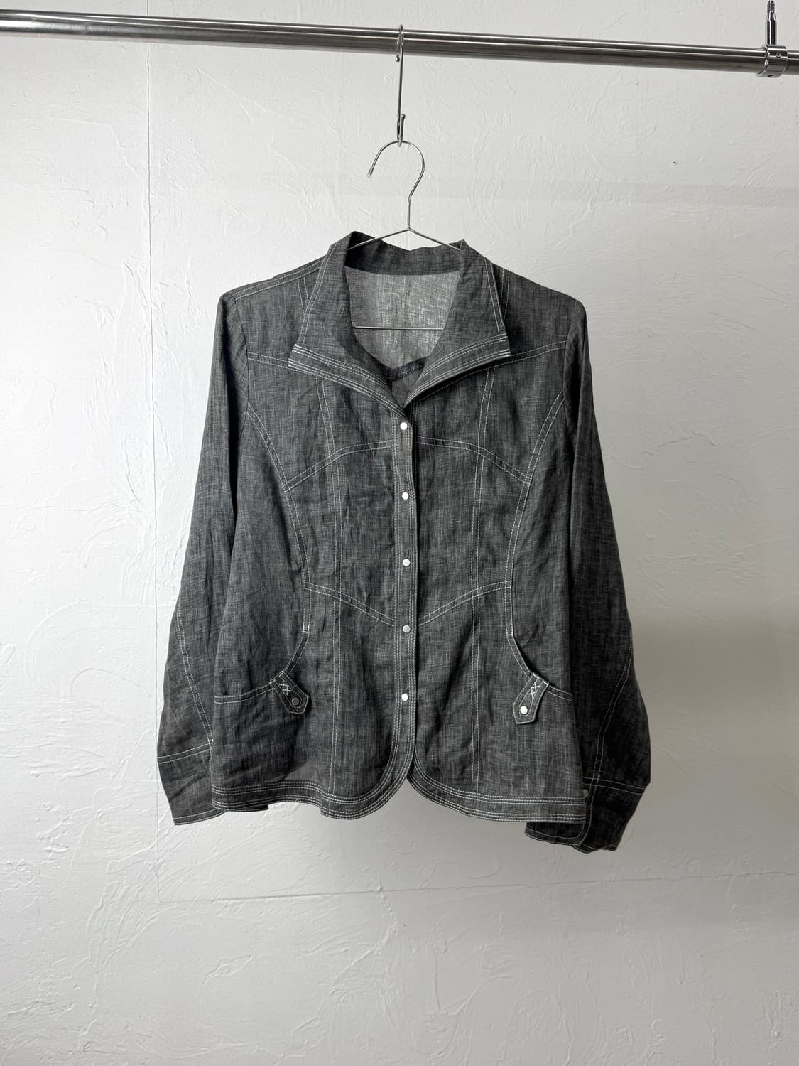 JPN 스티치 스냅 버튼 자켓 상품이미지1