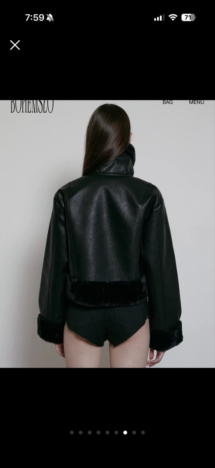 새상품) 보헤미안서울 보헴서 하이넥 무스탕 상품이미지6