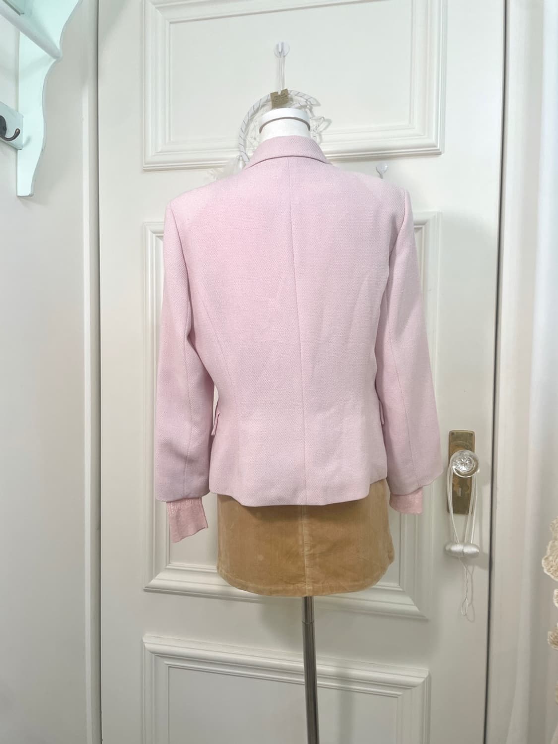 pink tweed mood basic spring jacket 상품이미지3