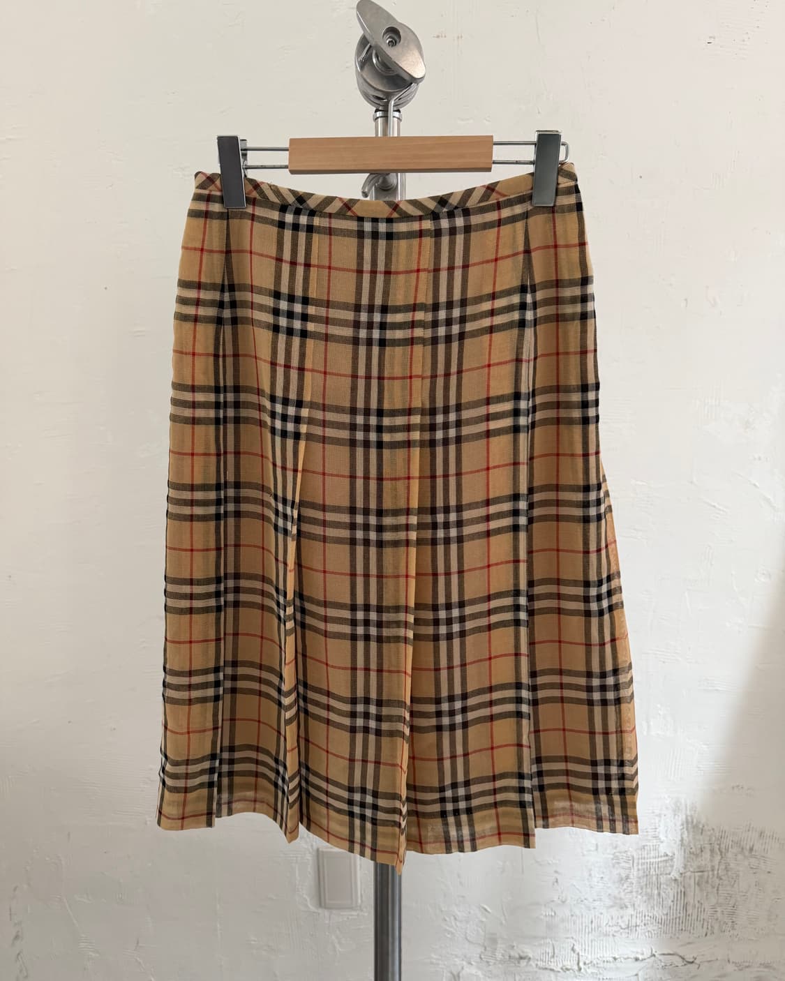 Burberry 버버리 블루라벨 노바체크 린넨 플리츠 스커트 상품이미지1