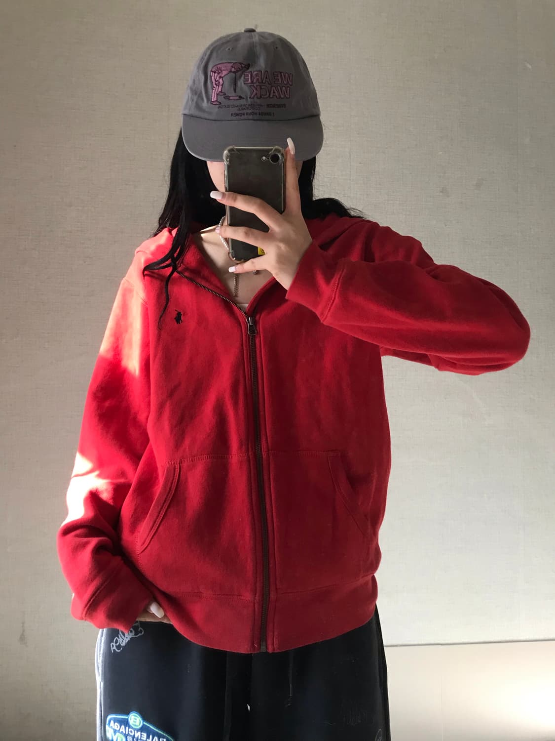 폴로 레드 후드집업 상품이미지2
