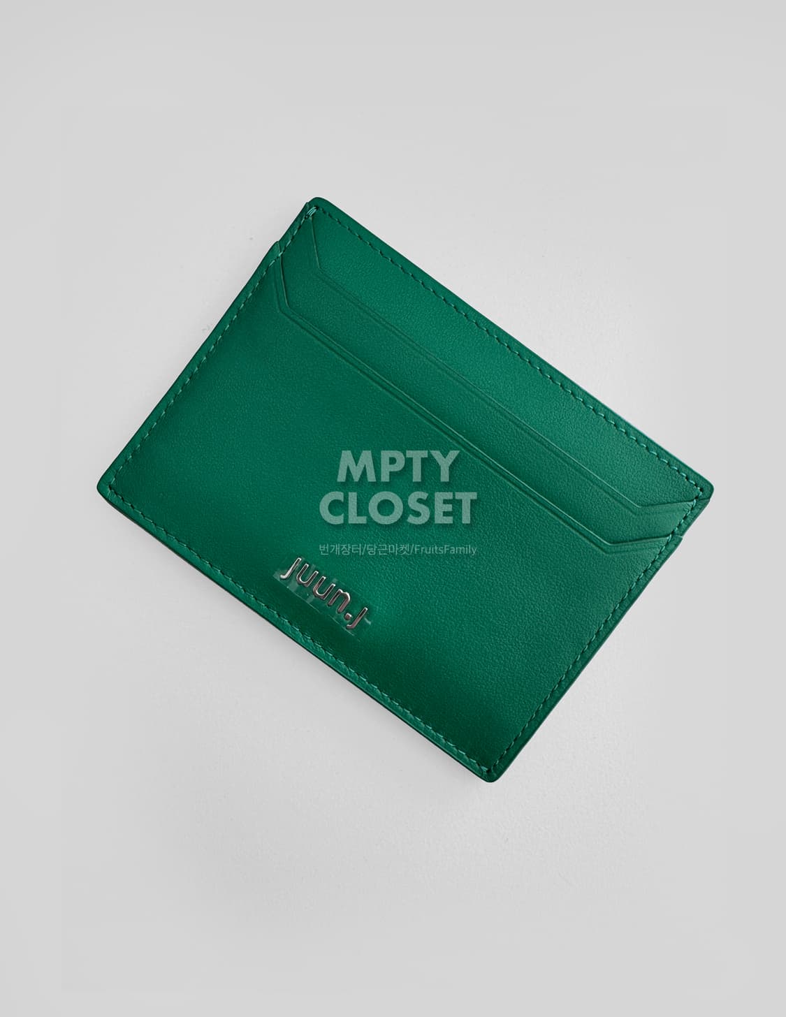 준지 레더 카드지갑 그린 상품이미지2