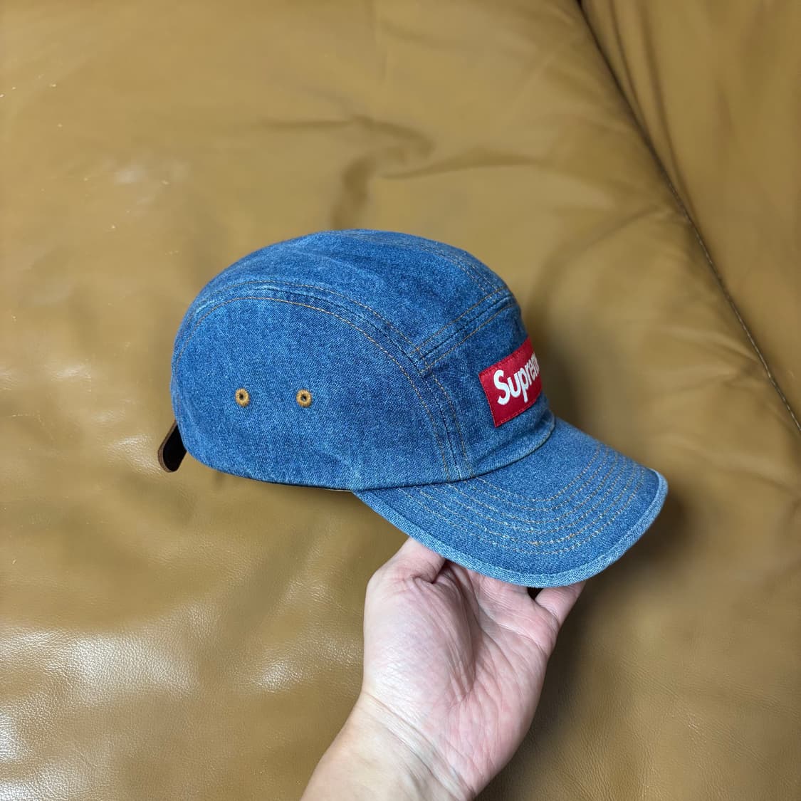 슈프림 캠프캡 모자 박스로고 22FW 데님 상품이미지3