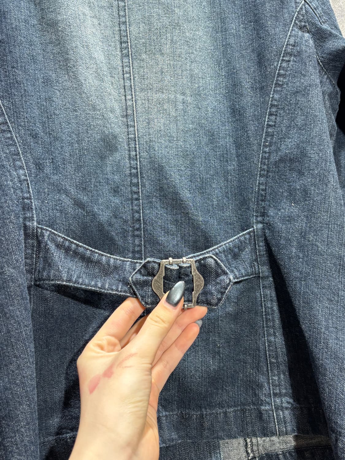 M 푸부 우먼스 워시드 데님 블레이저 상품이미지5