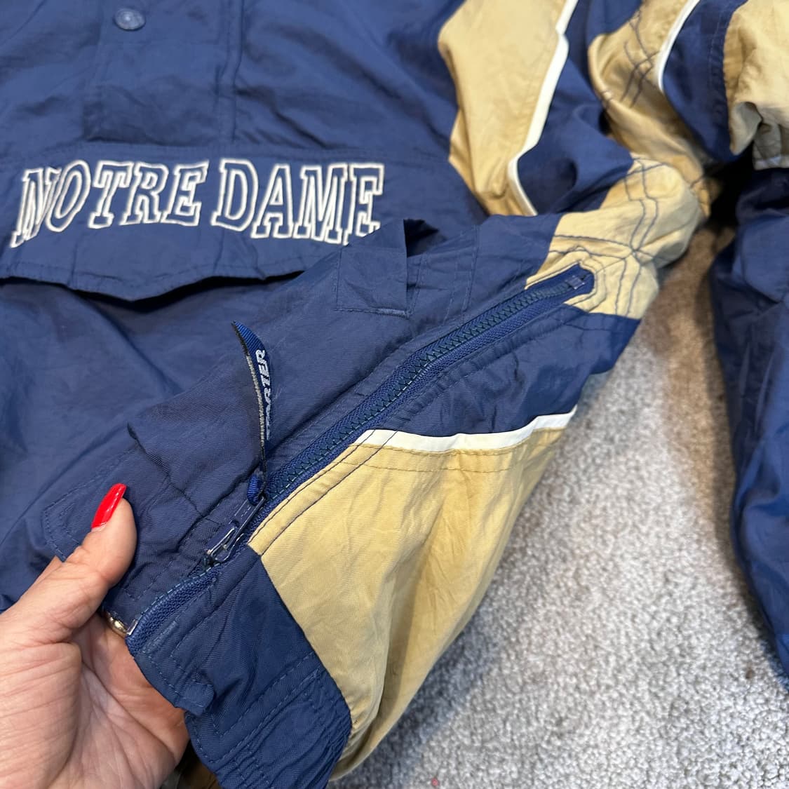 스타터 90s 노트르담 아이리쉬 후드 아노락 점퍼L 상품이미지9
