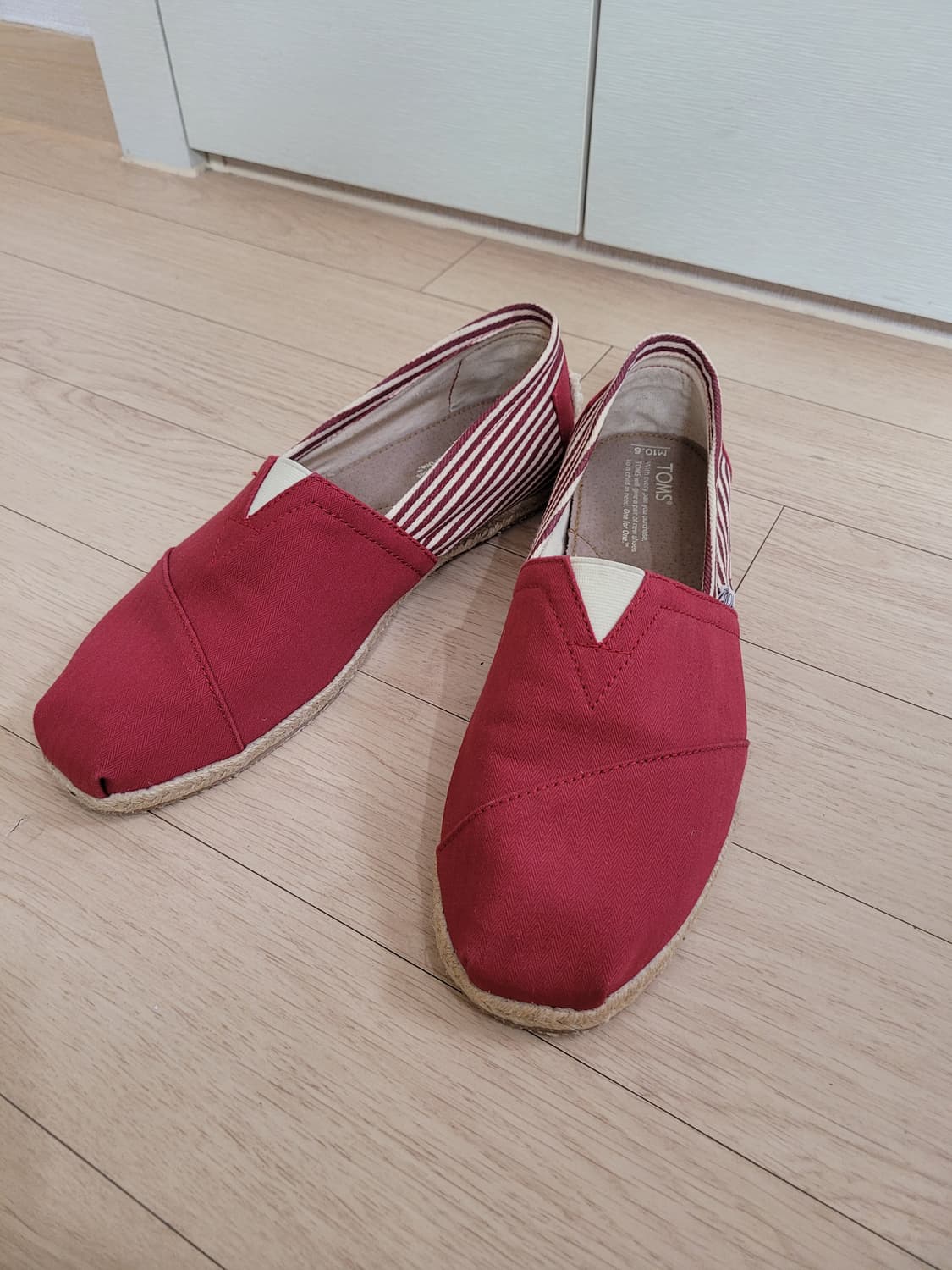 탐스 TOMS 스트라이프 캔버스 슬립온 280 레드 상품이미지2