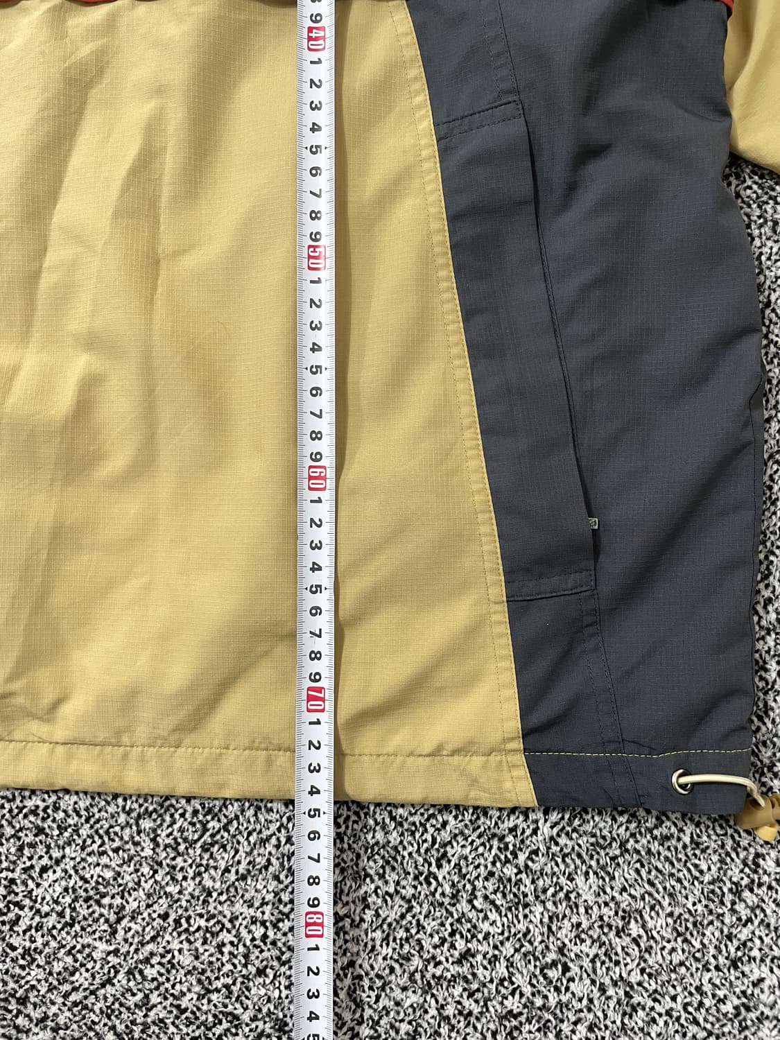 빈티지9. 아디다스 올드스쿨 바람막이 아노락 하프집업 점퍼 옐로우베이지 상품이미지7