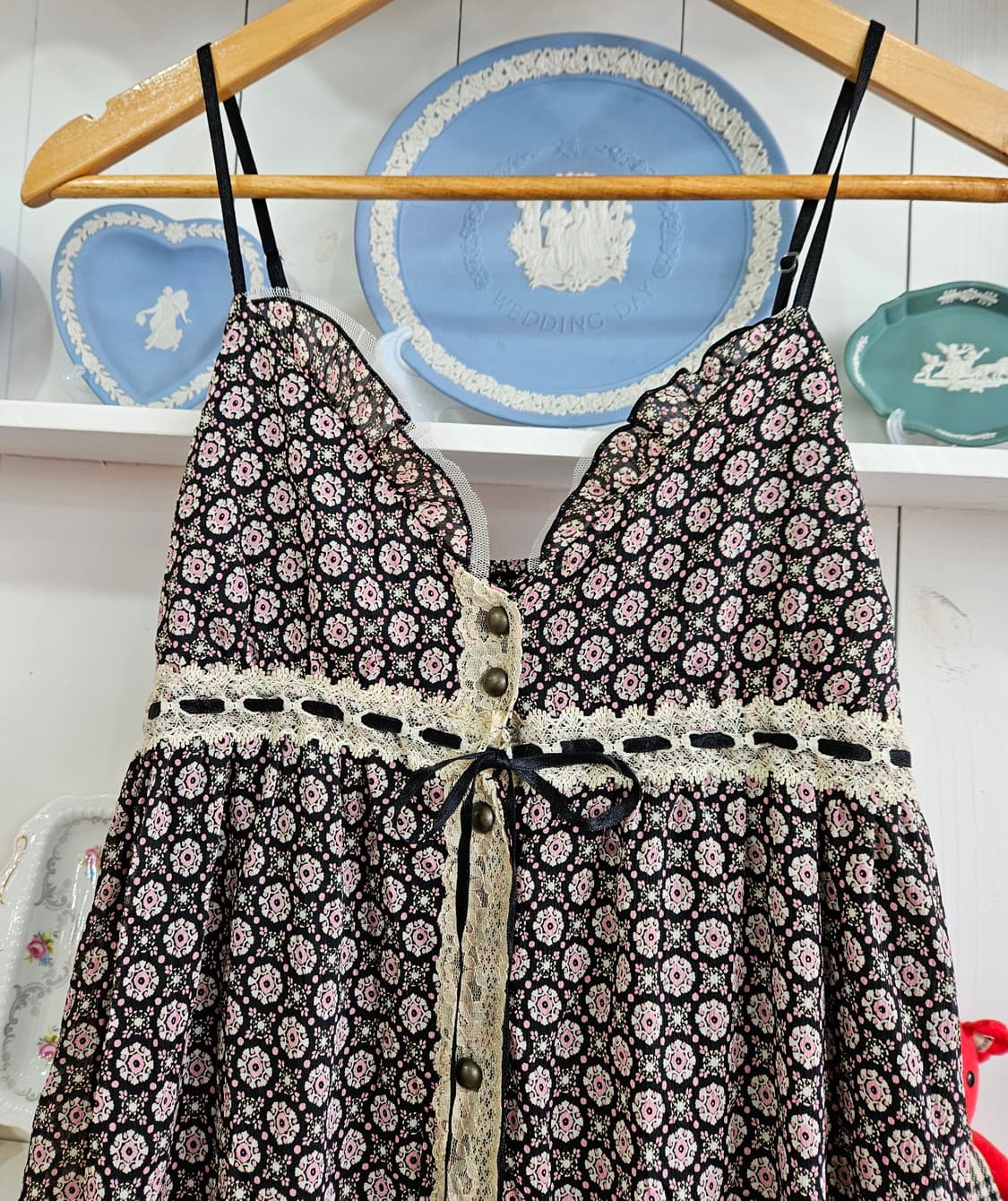 플라워 쉬폰 뷔스티에 원피스 상품이미지2